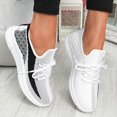 thumbnail image 2 of Women Lace Up Mesh Knitted Trainers Sports Sneakers, 2 of 5