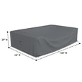thumbnail image 3 of COVERS&ALL Patio Sectional Sofa Set Cover - Heavyduty 12 Oz. Waterproof, Durable Outdoor Furniture Table & Chair Set Cover with Airpockets & Drawstring (128''W x 63''D x 29''H, Grey), 3 of 8