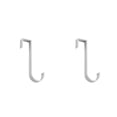 thumbnail image 4 of Inteprter Gancho trasero para puerta, armario, armario, ropa colgante de acero inoxidable, abrigo, bufanda, colgador, estante de almacenamiento Blanco 2piezas, 4 of 6