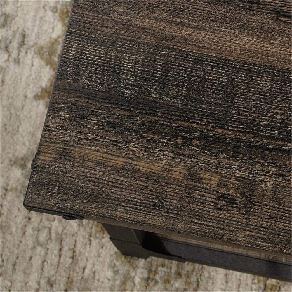Pemberley Row Engineered Wood and Metal Carbon Oak Coffee Table Rectangular Lift-Top 41.30" x 22.32" x 18.59"