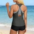 thumbnail image 5 of Mifsaly 3 Piece Swimsuits for Women Tankinis Swimwear Crisscross Back Tankinis Top and High Waisted Shorts Set Summer Beach Pool Bathing Suit XL, 5 of 6