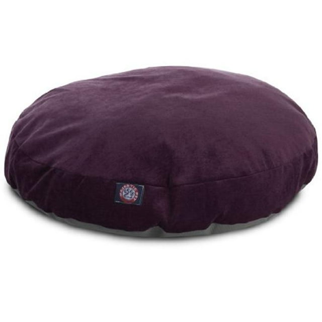 MajesticPet 788995510611 Lit pour Animaux Rond de 42 Po, Aubergine - Grand