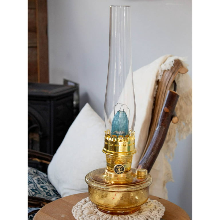Aladdin Lamps Brown Genie III Lamp with brass hardware #C6108