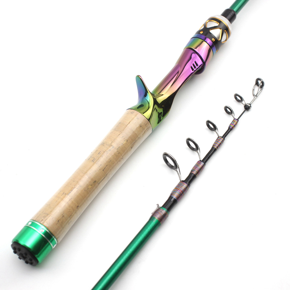 Canne à Pêche Miniature De Poche 2.1m - Légère Et Portable Pour Pêche En Mer Et Rivière