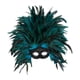 thumbnail image 1 of Tocado de plumas, accesorio de disfraz para carnaval, espectáculos escénicos Verde oscuro, 1 of 9