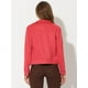 thumbnail image 4 of Chaqueta de gamuza sintética Allegra K con botones a presión y cuello vuelto para mujer Rojo XS, 4 of 5