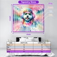 thumbnail image 5 of Hippie Bichon Frise Portrait Watercolor Tie-Dye Vintage Styles Tapestry Bichons Dog Lovers Gifts Idea Wall Hanging Backdrop Home Decor - 00014, 5 of 5