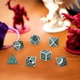 thumbnail image 5 of DND Dragon Scale Dice Set of 7 Pcs, Metal D&D Dice Set with Oversized D20 for Tabletop Roleplaying Games, Dungeons and Dragons, DND, D&D, 5 of 5