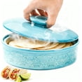 thumbnail image 1 of Calentador de tortillas de cerámica Noamus 22 cm apto para microondas color aqua, 1 of 8