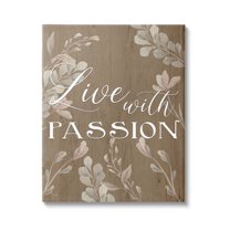 Live With Passion Rustic Botanicals Botanical & Floral Graphic Art Gallery Wrapped Canvas Print Wall Art