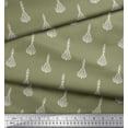 thumbnail image 2 of Soimoi Moss Georgette Fabric Leaves & Floral Block Printed Craft Fabric by The Yard 42 Inch Wide, 2 of 3