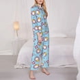 thumbnail image 3 of Yiaed Gnome Pool Party Print Pajamas Women's Long Sleeve Sleepwear Soft Button Down Loungewear Pjs Lounge Set Nightwear Womens Pajama Pants-Medium, 3 of 7