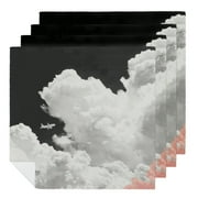 Facannap Airplane Theme Polyester Cloth Napkin for Hotel, Home, Banquet Atmosphere Embellishment Reusable Gift Set 2 PCS