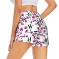 thumbnail image 4 of Picia Orchids Flowers Pattern Women's 2 in 1 Athletic Running Shorts High Waisted Workout Casual Gym Sweat Shorts with Comfy Liner Zipper Pockets-X-Large, 4 of 9