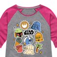 thumbnail image 3 of Star Wars - Darth Vader, C3 po, R2D2 Summer - Toddler And Youth Girls Shirt Tail Raglan, 3 of 5