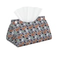 thumbnail image 2 of Lsque Happy Halloween Printed Long Tissue Box Cover Holder, Facial Paper Organizer Dispenser,Triangle with Bottom Belt, PVC Leather Decorative Organizer, 2 of 9