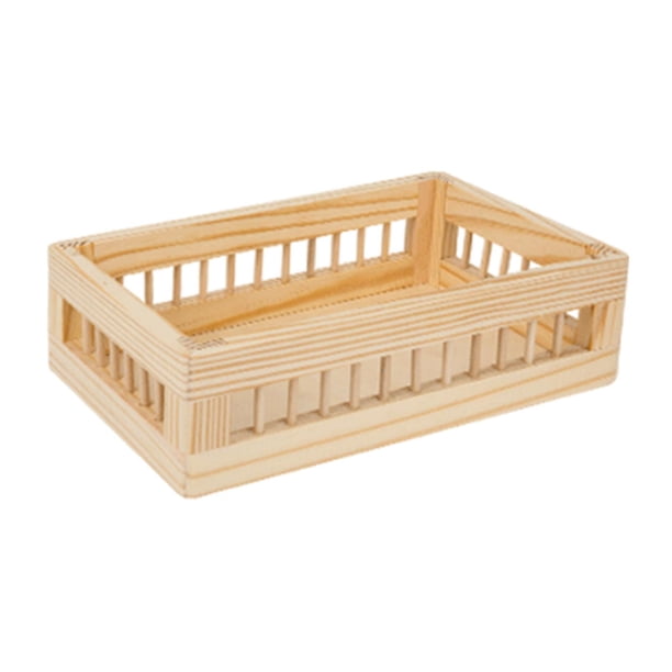 Cesta de almacenamiento de madera Caja de madera Cocina Multifuncional Baño Cómoda Escritorio M