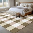 thumbnail image 4 of Brown Plaid Area Rug 5x8 FT, Non Slip Bedroom Throw Carpet, Spring Summer Farmhouse Buffalo Checkered Washable Soft Floor Carpet Non-Shedding Rug for Living Room Nursery Dorm Office, 4 of 9