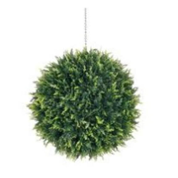 Topiary Balls Artificial Outdoor Set of 2, Faux Topiary Cedar Balls for Home Decor