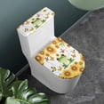 thumbnail image 2 of HELLHERO Sunflower Butterfly Durable Bathroom Toilet Lid Cover Set Universal Elastic Edge for Bathroom Home, 2 of 8