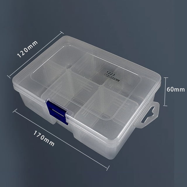 Boîte de Rangement en Plastique à Compartiments Réglables 6-10 Grilles Étui à Vis Organisateur
