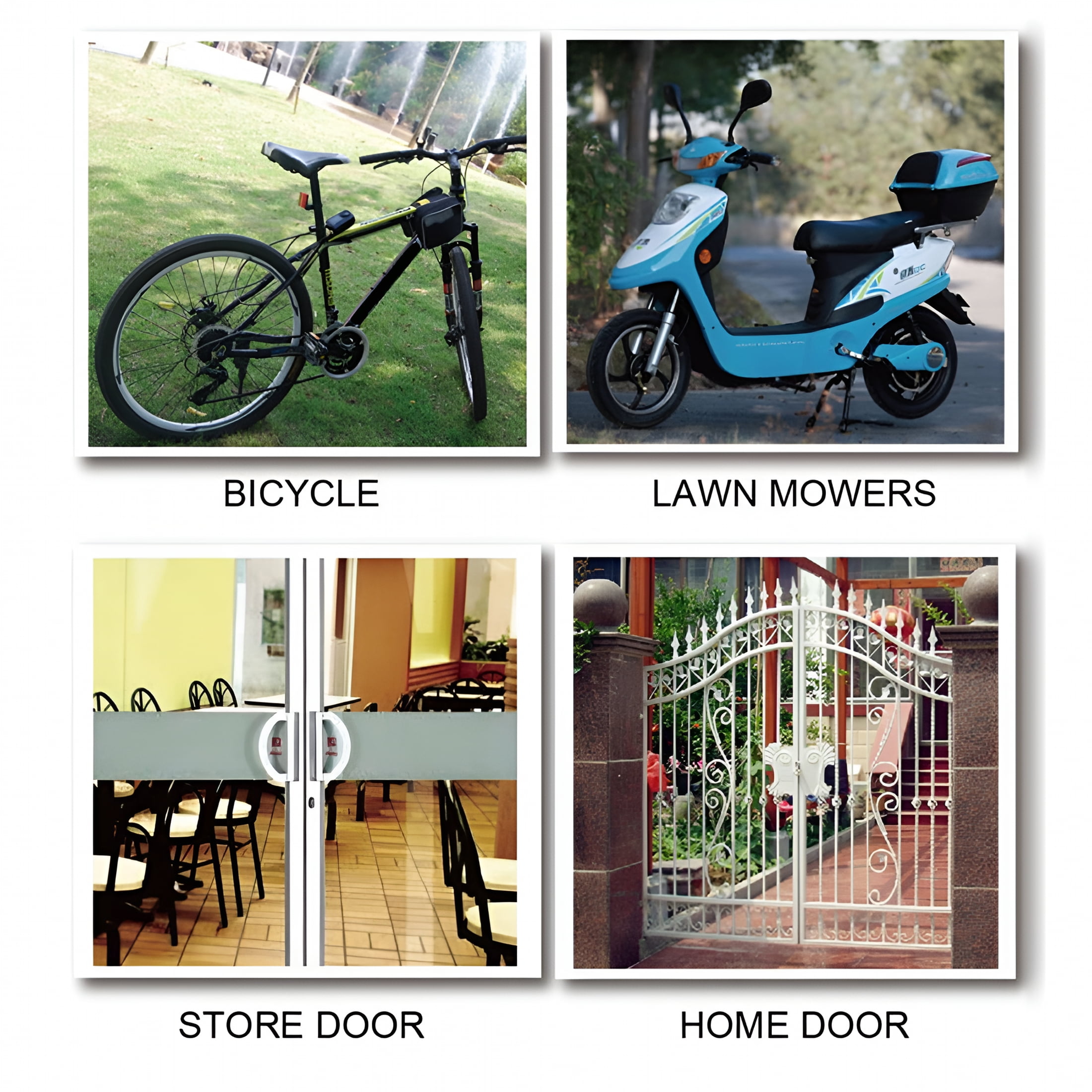 GJX 2026 New Smart Bike Lock/Bicycle Lock Bluetooth App Controlled Lock, Bike Alarm Lock 110Db, Steel Motorcycle Lock Anti Theft, Splash-Proof Bike Alarm Lock for Scooter/Stroller/Gate