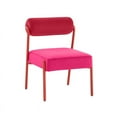 thumbnail image 2 of Jolene Hot Pink Velvet Dining Chair - Set of 2, 2 of 7