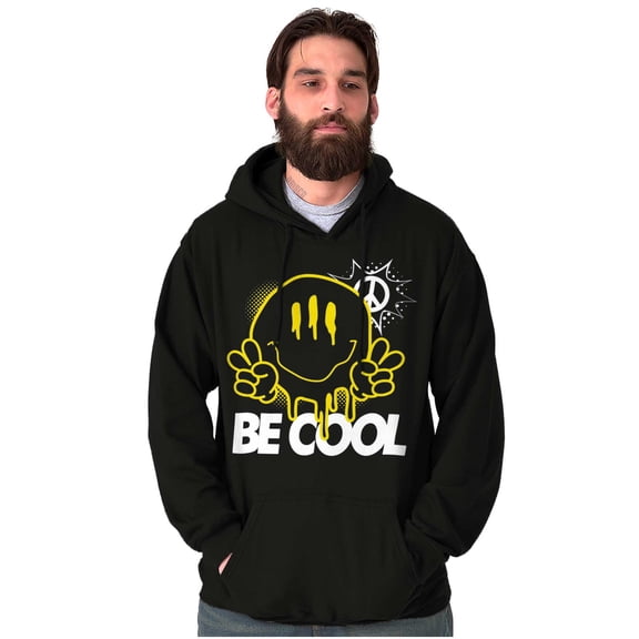 Be Cool Three Eyed Happy Face Smile Hoodie Sweatshirt Women Men Brisco Brands S