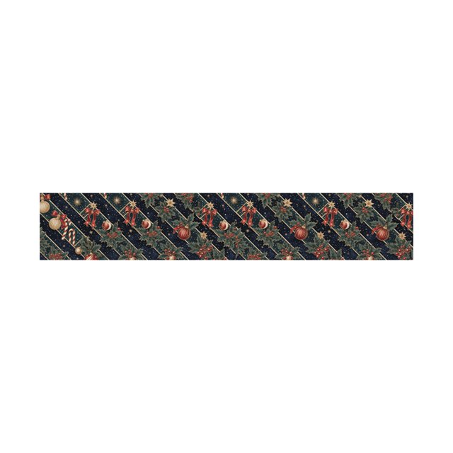 Christmas Table Cloth 72 in x 13 in Waterproof Polyester Multicolor Festive Snowflake Design for Coffee Table or Dining Table