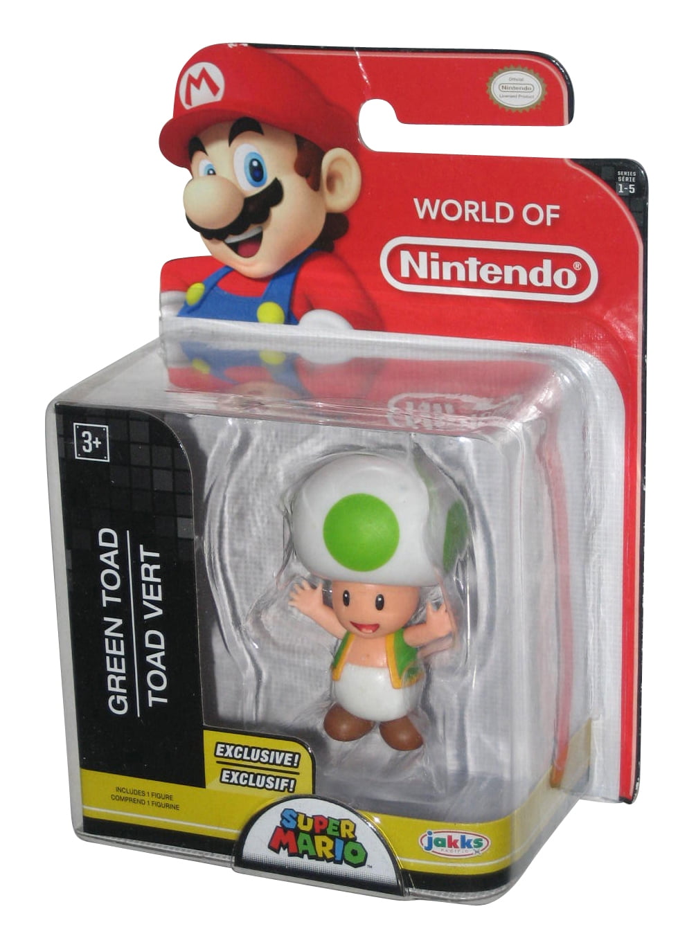 Super Mario Action Figure 4 Inch Green Toad Collectible Toy With Star Accessory for sale online 
