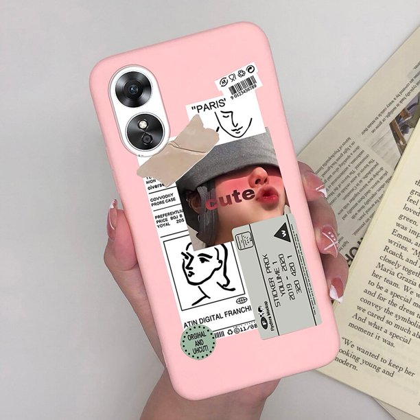 Funda de teléfono A prueba de golpes para OPPO A17, A17K, 4G, silicona suave, TPU, dibujos animados, corazón, Margarita, Oppo A 17 K A 17, Fundas Coque CPH2477 Fivean unisex