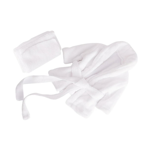 Accesorio para fotografía de bebé, accesorio para posar fotos, bata, toalla de baño, conjunto de disfraz, sesión de fotos Blanco