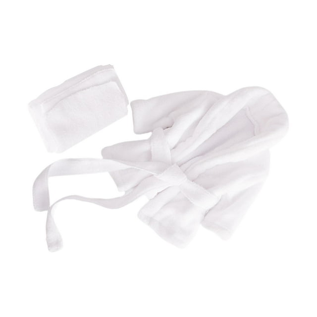 Accesorio para fotografía de bebé, accesorio para posar fotos, bata, toalla de baño, conjunto de disfraz, sesión de fotos Blanco