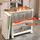 thumbnail image 3 of Qinaqin 4 Niveles Stackable Plastic Almacenamiento Bins 84QTx4 Foldable Con Ruedas Ropero Organizers Y Double Door Para Hogar Oficina Dorm Bedroom Living Room Blanco, 3 of 6