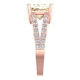 thumbnail image 3 of Solitaire with Accents Engagement Ring for Women - 2.48ct Natural Morganite in 14K Rose Gold Promise Ring, 3 of 6