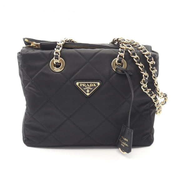 Pre-Owned Prada Re-Edition 1995 Shoulder Bag/Handbag, Nylon & Saffiano Leather, Women's, Black,...