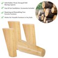 thumbnail image 2 of Madera Muebles Patas 4.7 Pulgadas Ángulo Sofá Patas con Montaje Placa Inclinado Sólida Madera Reemplazo Pies para Sofá Silla Gabinete Mesa Bricolaje Juego de 4 Unique Bargains Muebles Patas, 2 of 8
