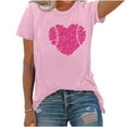 thumbnail image 4 of Women's Baseball Graphic Tops Basic Tees for Sports Short Sleeve Tunic Tops Loose Fit Flowy Vintage Y2K Tops Dressy Casual Summer Clothes for Teen Girls Fashion 2024 Round Neck Blouse Pink T Shirts S, 4 of 4