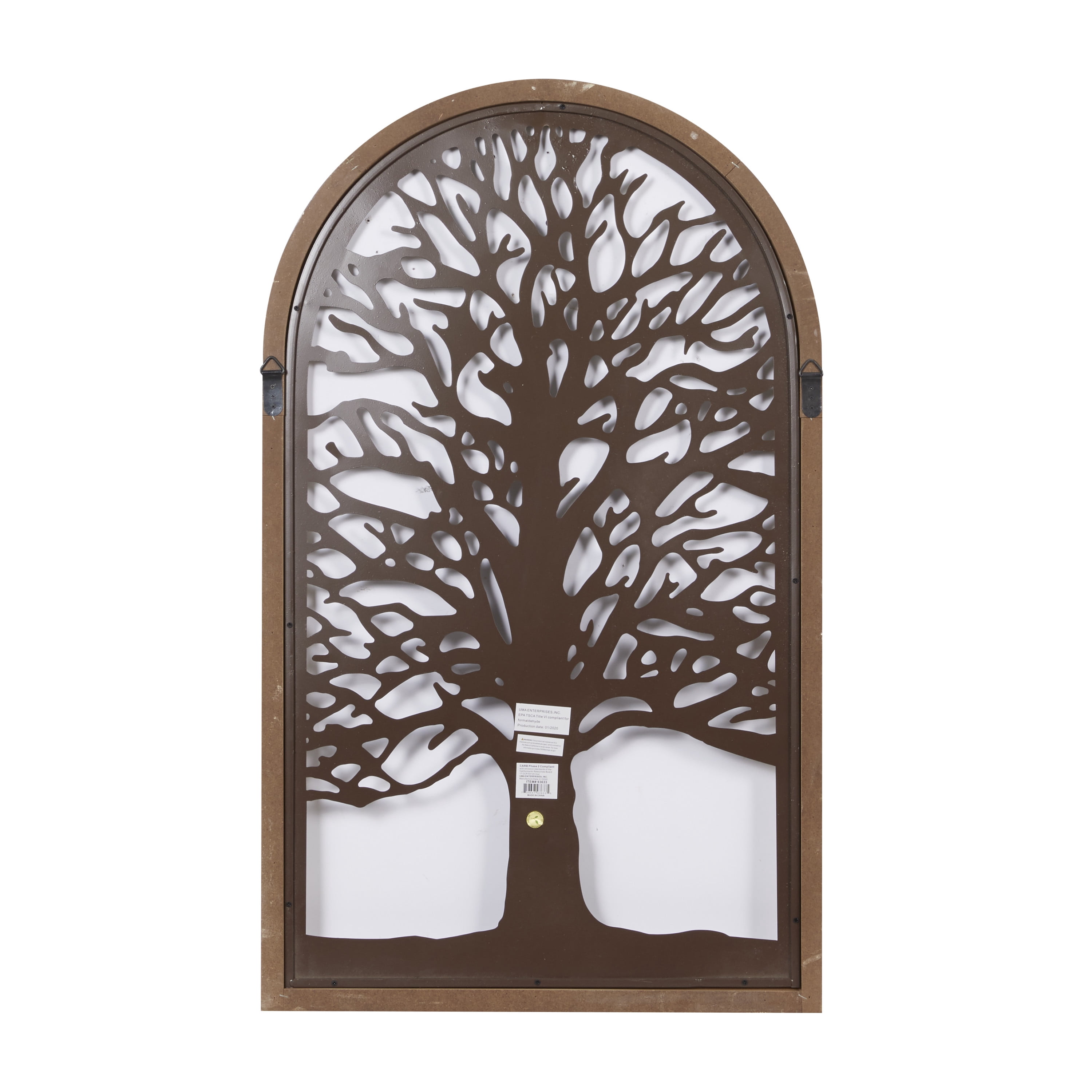 DecMode Bronze Metal of Life Tree Wall Decor with Arched Frame