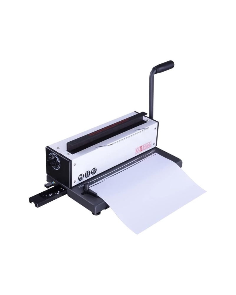 Techtongda Manual 34 Holes Punching Binding Machine All Steel Metal Spiral Coil Binder Puncher