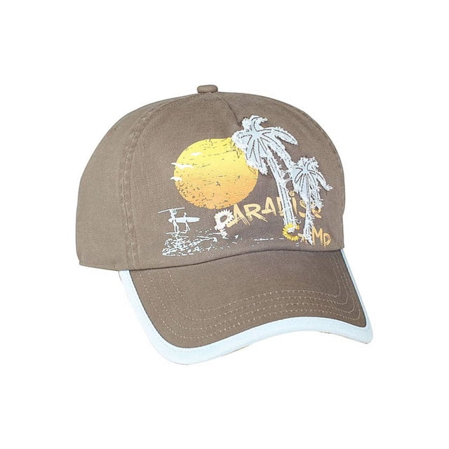 PARADISE COTTON TWILL WASHED CAP W/TAPING BILL, Olive