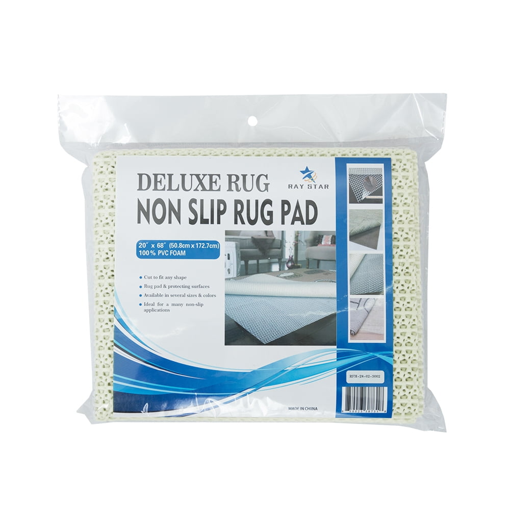 RAY STAR Non Slip Rug Pad Gripper 20"X68" Feet Extra Thick Pads for Any Hard Surface Floors Under Carpet Anti Skid Mat