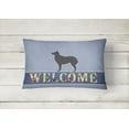 thumbnail image 2 of Carolines Treasures BB5525PW1216 Croatian Sheepdog Welcome Canvas Fabric Decorative Pillow, 12H x16W, multicolor, 2 of 3