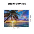 thumbnail image 2 of JRXY Palm Tree Sunset Ocean Wooden Jigsaw Puzzle - Impossible Wooden Puzzles - Gift for Family Friends 300 PCS, 2 of 6