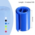 thumbnail image 2 of Unique Bargains 66mm Flat 10ft Blue PVC Heat Shrink Tube Wraps Battery Wrap for Big Battery Pack, 2 of 5