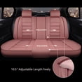 thumbnail image 6 of OTOEZ Universal PU Car Seat Covers Full Set 5 Seats Leather Front and Rear Bench Backrest Cushion Protector Fit Most Honda Toyota Chevy Ford Nissan Trucks SUVs, 6 of 8