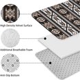 thumbnail image 5 of Brown Triangular Geometric Pattern Bathroom Rugs Sets 3 Piece,Toilet Cover Set,Absorbent Non Slip Bathroom Mats Sets with U-Shaped Contour Rug Toilet Rug Set, 5 of 5