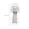 thumbnail image 2 of HINTRMENT 1Set Self Closing Hinges for Cabinet Doors 4 Inch Silver Metal, 2 of 7