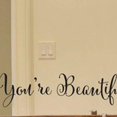 thumbnail image 2 of You Re Beautiful Wall Sticker Removable Home PVC Window Bathroom Mirror Wallpaper DIY Decoration Decals, 2 of 6