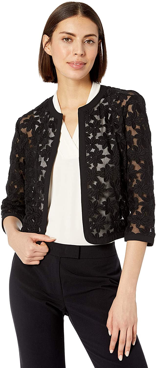 Floral LACE MESH Cardigan, Anne Black 